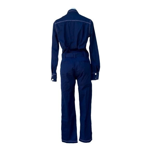 BLDWN COTTON Twill Blue Denim HARLEY JUMPSUIT - Hippie Boho Romper - JEAN MEDUIM - Picture 2 of 10